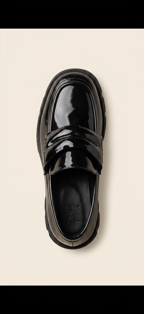 The Noir Chunky Penny Loafer