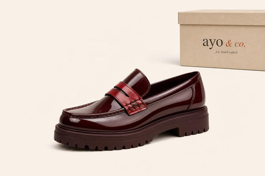 The Dark Cherry Chunky Penny Loafer
