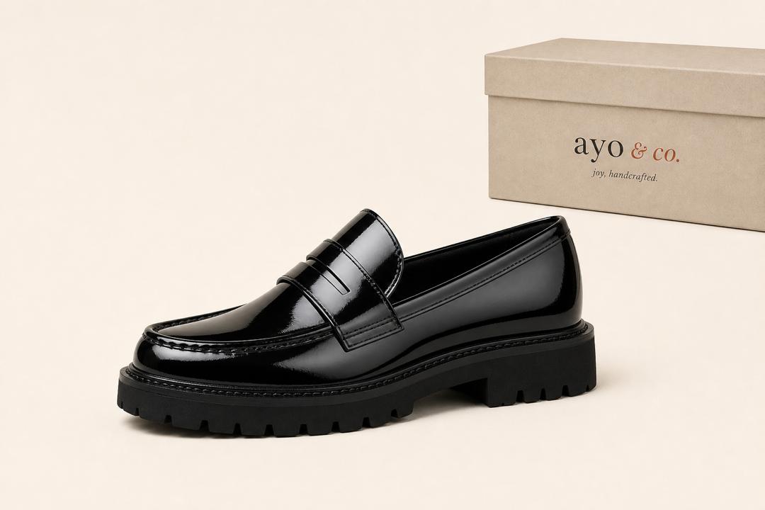 The Noir Chunky Penny Loafer